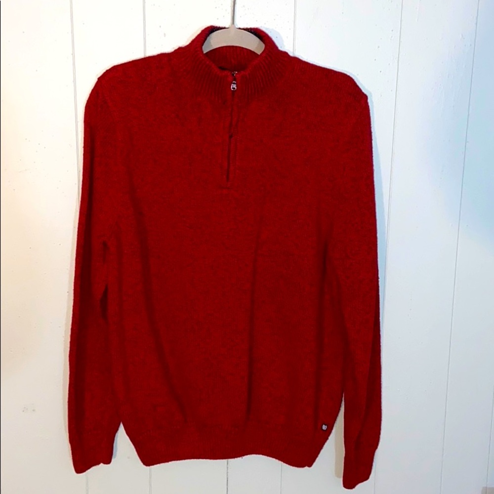 NWOT Chaps red zip sweater